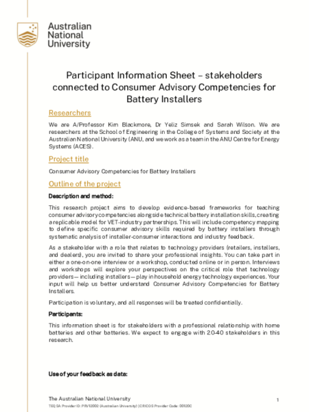 Preview of Pilot training information sheet